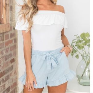 Pink Lily Ruffle My Heart Blouse